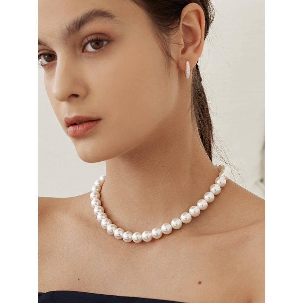 23 Day Pearl Necklace 10Mm-Silver