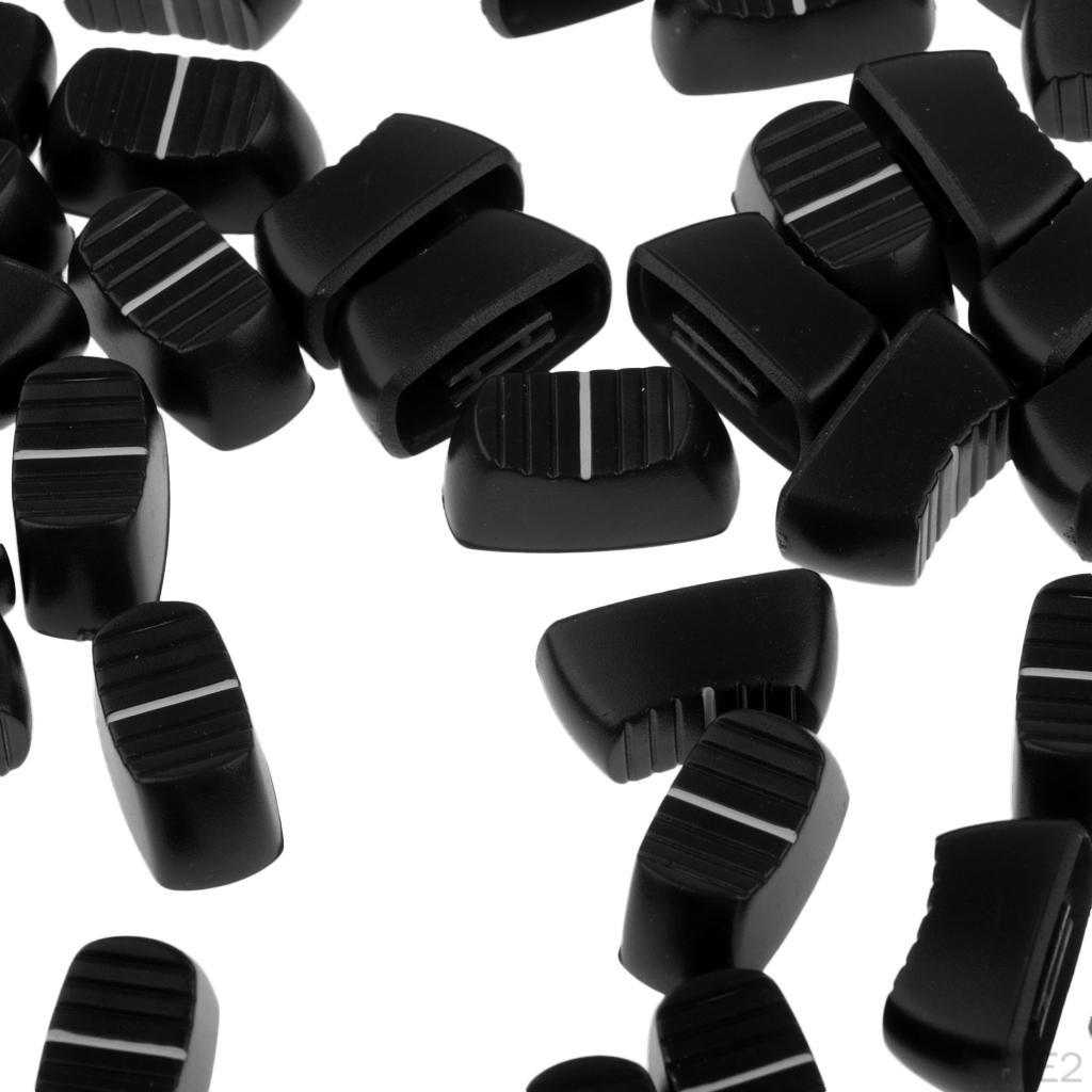 100 Pcs Audio Mixer Console Fader Knobs 4mm
