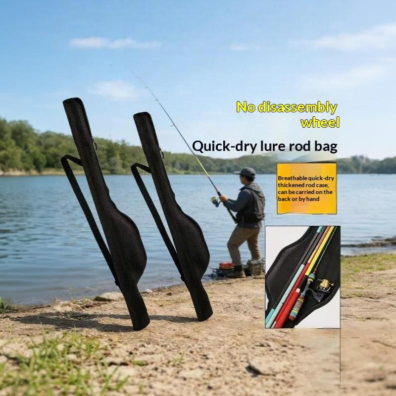 Bærbar Foldbar Fiskestangstaske 105 118 128Cm Fiskestang Hjultaske Med Skulderrem Organizer