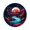 Mountains and Rivers Nature Views Car Sticker Vinyl Decal Waterproof Rear Window Motorcycle Camper Bumper Truck Laptop Decoration SH1221