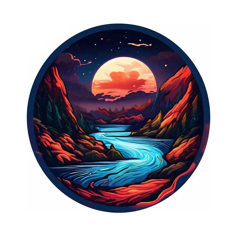 Mountains and Rivers Nature Views Car Sticker Vinyl Decal Waterproof Rear Window Motorcycle Camper Bumper Truck Laptop Decoration SH1221