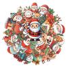 49 pcs/pack Kawaii Cartoon Christmas Stickers Adhesive DIY Scrapbooking Material Stick Labels hand made Junk Journal Supplies