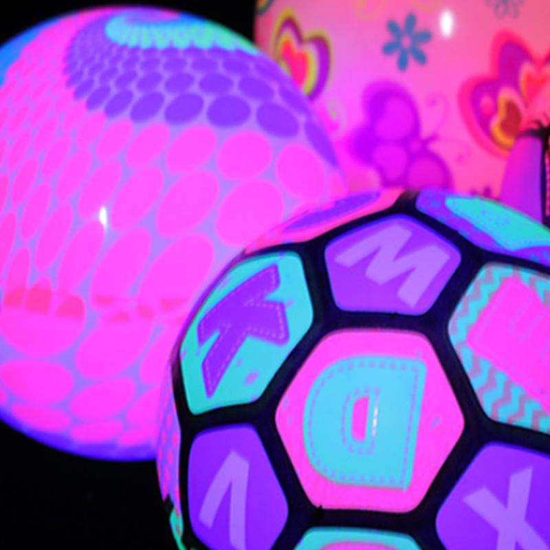 12pcs Kids Luminous Balls Inflatable Bouncy Soft Fitness Educational Flashing Balls for Outdoor