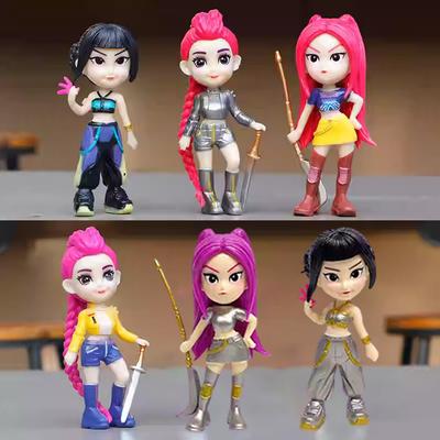 6pcs/set Kpop Devil Hunter Action Figure Set Derpy Tiger Rumi Mira Zoey Cute Dolls Collectible Figurines Fans Gift