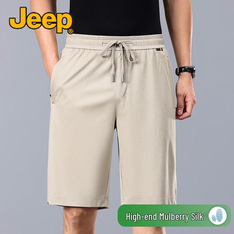 JEEP Men s Silk Blend Summer Casual Shorts M