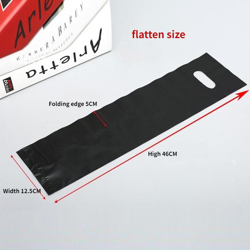 Reusable Red Wine Tote Bag Single Wine Packaging Tote Thickened PE Hotel Universal Pouch Load Bearing and Durable Plastic Bag Black packaging pouch