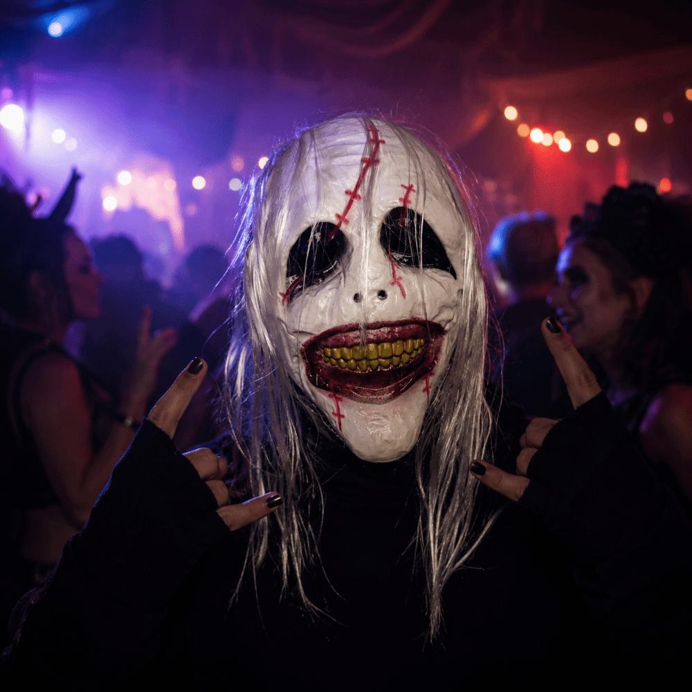 Spooky Scary Clown Mask Creativity Full Face Mask Terrifying Cosplay Mask Costume Party Supplies