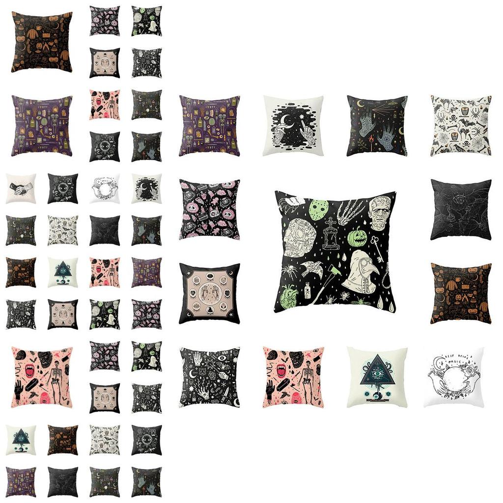 Fronha de Almofada com Estampa de Halloween Super Macia Ideal para Decoração de Casa e Presentes