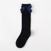 Solid Children Socks With Bows Cotton Baby Girls Socks Soft Toddlers Long Socks For Kids Princess Knee High Socks for Girls 2022 New Spring Autumn