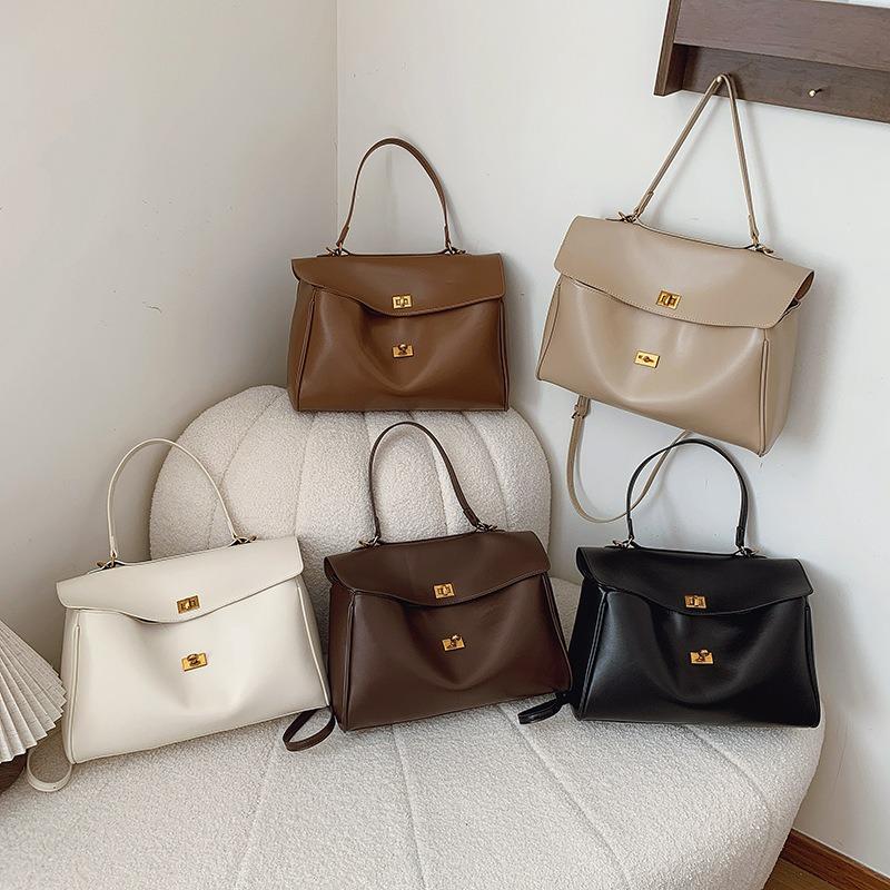 Premium Textur weiche Oberfläche Tragetasche Damen einfach große Kapazität Temperament Unterarm Schultertasche Pendler Umhängetasche