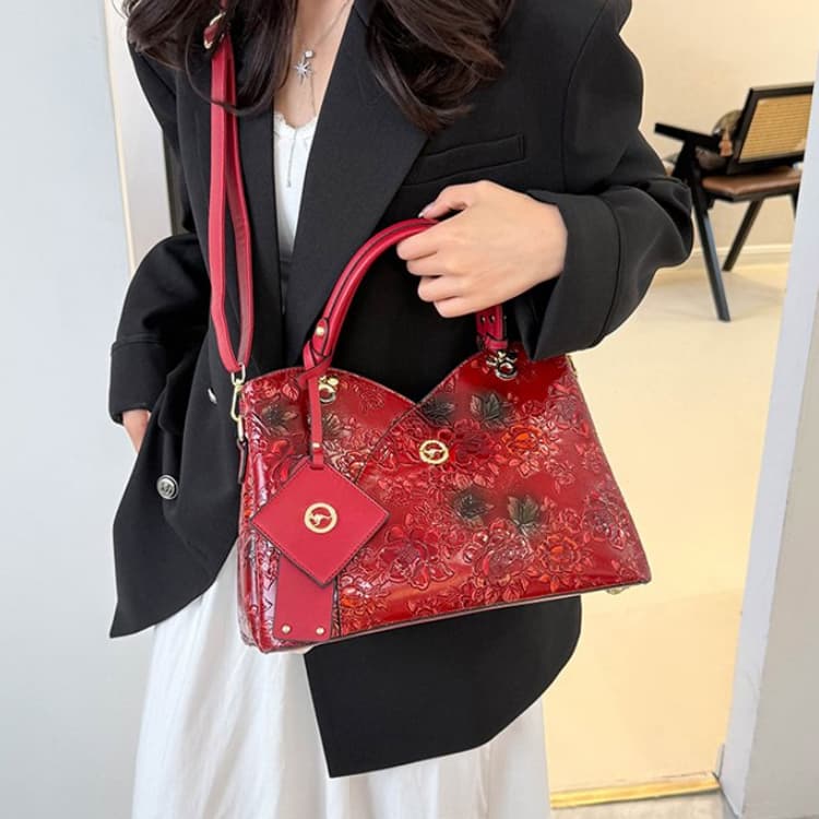 Women's hand-painted tote bag shoulder crossbody bag