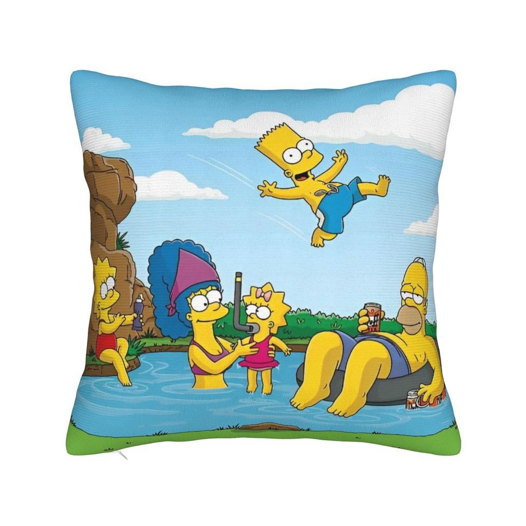 ציפיות לכריות נוי הפנים של S-Simpsons אביזרים לבית כיסוי ציפית לכרית זריקה עם רוכסן גדלים מרובים