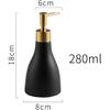 Soap Dispenser Black/White/Grey/Khaki and Gold Kitchen Soap Dispenser Ceramic Lotion Soap Dish Bathroom Supplies Soap Dispenser Refillable Hand Soap
