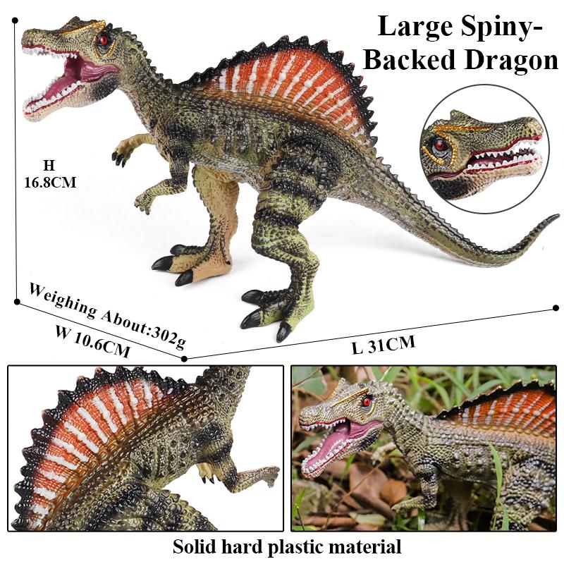 Oenux New Jurassic Dinosaur Brinquedo Spinosaurus Action Figures Open Mouth Tyrannosaurus Animals Model Collection Kid Toy Gift