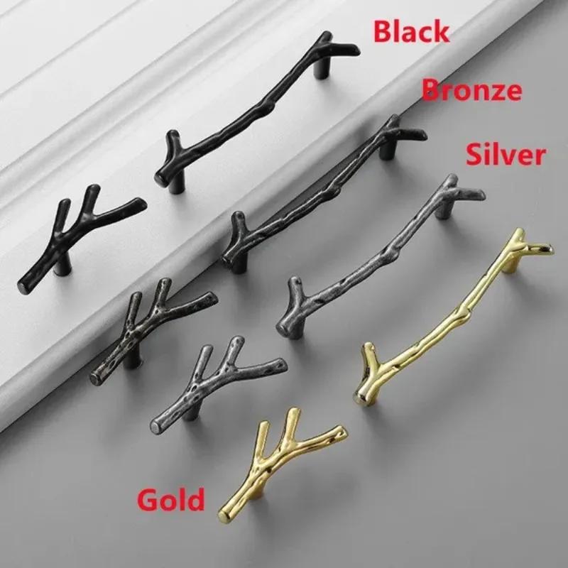 

1 шт. Модные ручки для дверей шкафа, гардероба в виде ветки дерева, мебельные ручки 68mm серебряный