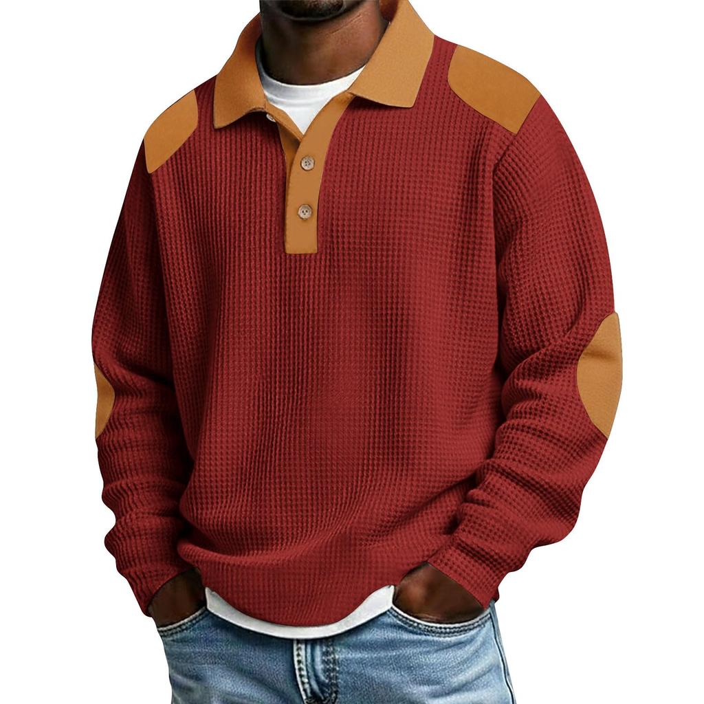 Men's  Leisure  Sports  Flip  Collar  Button  Pullover  Hoodie