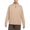 Nike Solid Color Fleece Logo Half-Zip Casual Loose Pullover Round Neck American Vintage Sweatshirt Winter Women sweatshirt Mellow-Yellow DC5425-200