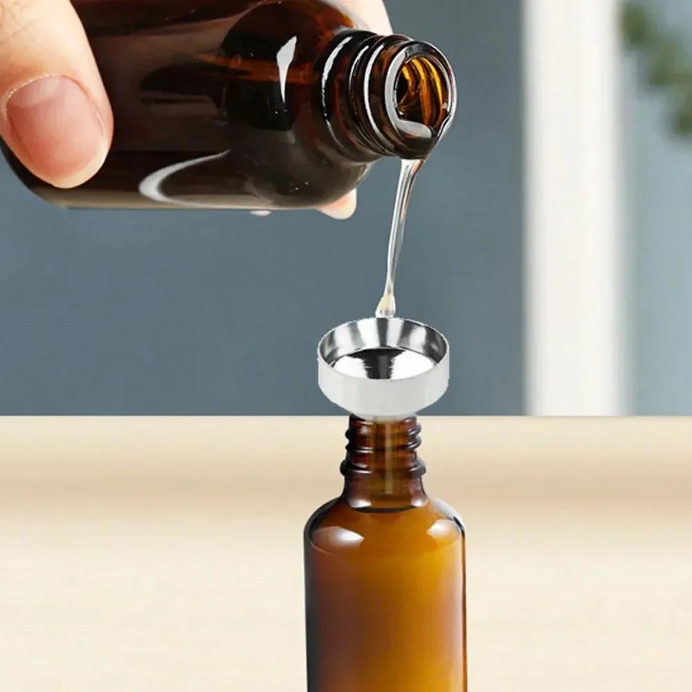 5Pcs/set Mini Small Funnel Aluminum Alloy Perfume Dispenser Liquid Dispensing Tool Toner Makeup Water Dispensing Tool