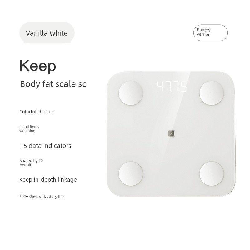 Keep Weight Scale T2 Body Fat Scale Sc/Se/S2 Digital Scale Home Weight Scale Accurate Weight Loss Scale for Girls Body Fat Scale Sc Vanilla White