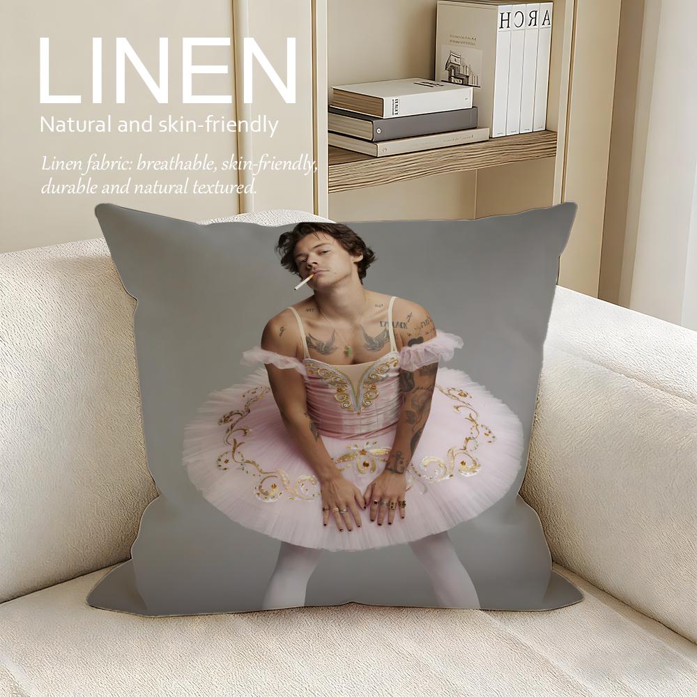 Music Harry Styles Cushion Cover Pillowcase Set Pcs x x Breathable Washable Sofa Cushion Cover