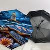 1PC Lighthouse Sea_Turtle Umbrella-8-Rib Reinforced, Automatic Open, Lightweight & Durable, Fashion Accessory for Outdoor, J0380