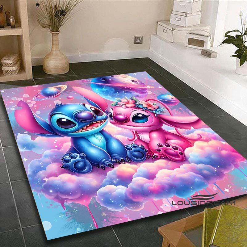 3D Cartoon Sci-fi Movie (Stitch) Rug, Suitable for Living Rooms, Children's Rooms, Bedrooms, Sofas, Doormats, and Other Home Déc