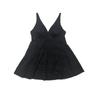 Women S Plus Size Tankini One Piece Swimsuit Solid Color Mesh Splice