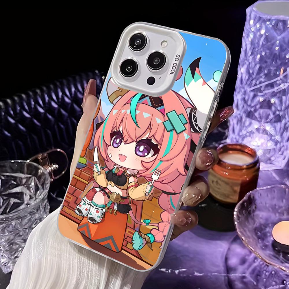 

Game GI Varesa White Translucent Mobile Phone Case for iPhone 17 16 15 14 13 12 11 X XR XS Air Pro Max Plus Colorful Cover iPhone XS