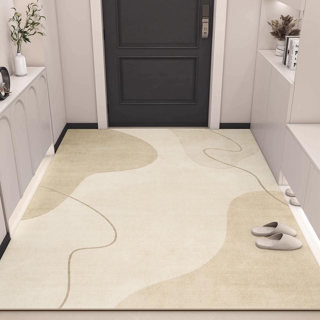 Door Floor Mat, High-End Door Floor Mat, Dirt-Resistant Pvc Leather, Leave-In Washable, Erasable, Cutting, Non-Slip Door Carpet