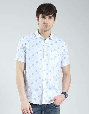 Men's Regular Fit Printed Shirt | Half Sleeves | Spread Collar | Front Pocket | Stylish & Casual Shirt for Men