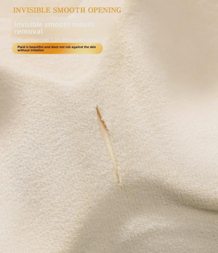 2023 Women's Autumn/Winter Seamless Warm Vest with Built-in Chest Pad, Velvet Heating, and Body Shaping Wool Bottoming Shirt