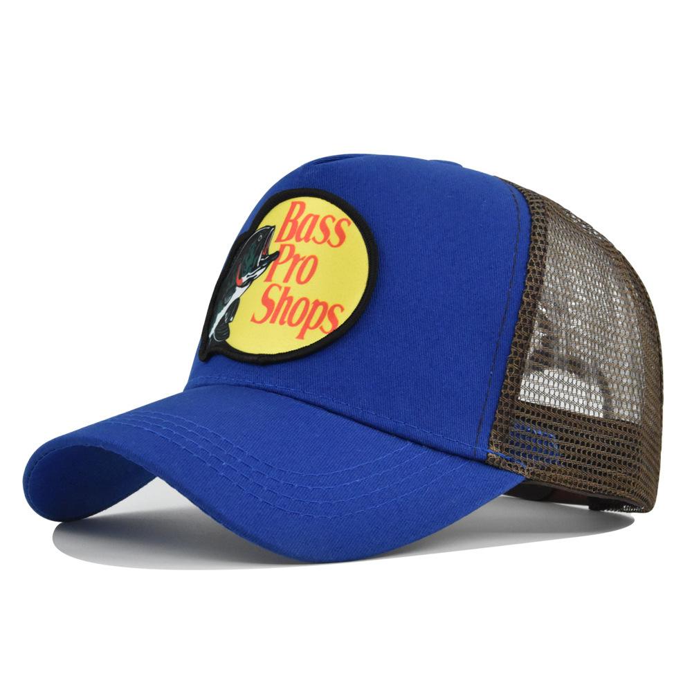 Embroidered Baseball Cap Bass Weaving Label Cap Mesh Cap Bent Brim Sun Hat Summer Hat Sun Hat
