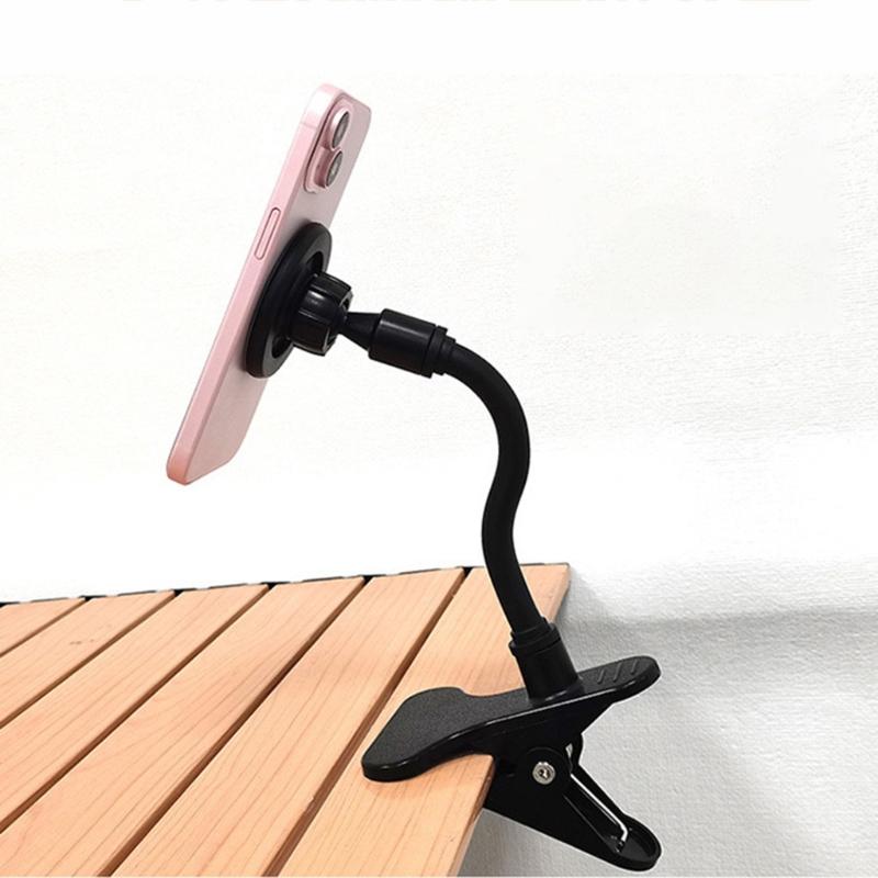 Adjustable Magnetic Phone Stand Desktop Chair Watching Support Bracket Featuring 360 Degree Rotation For Any Environment