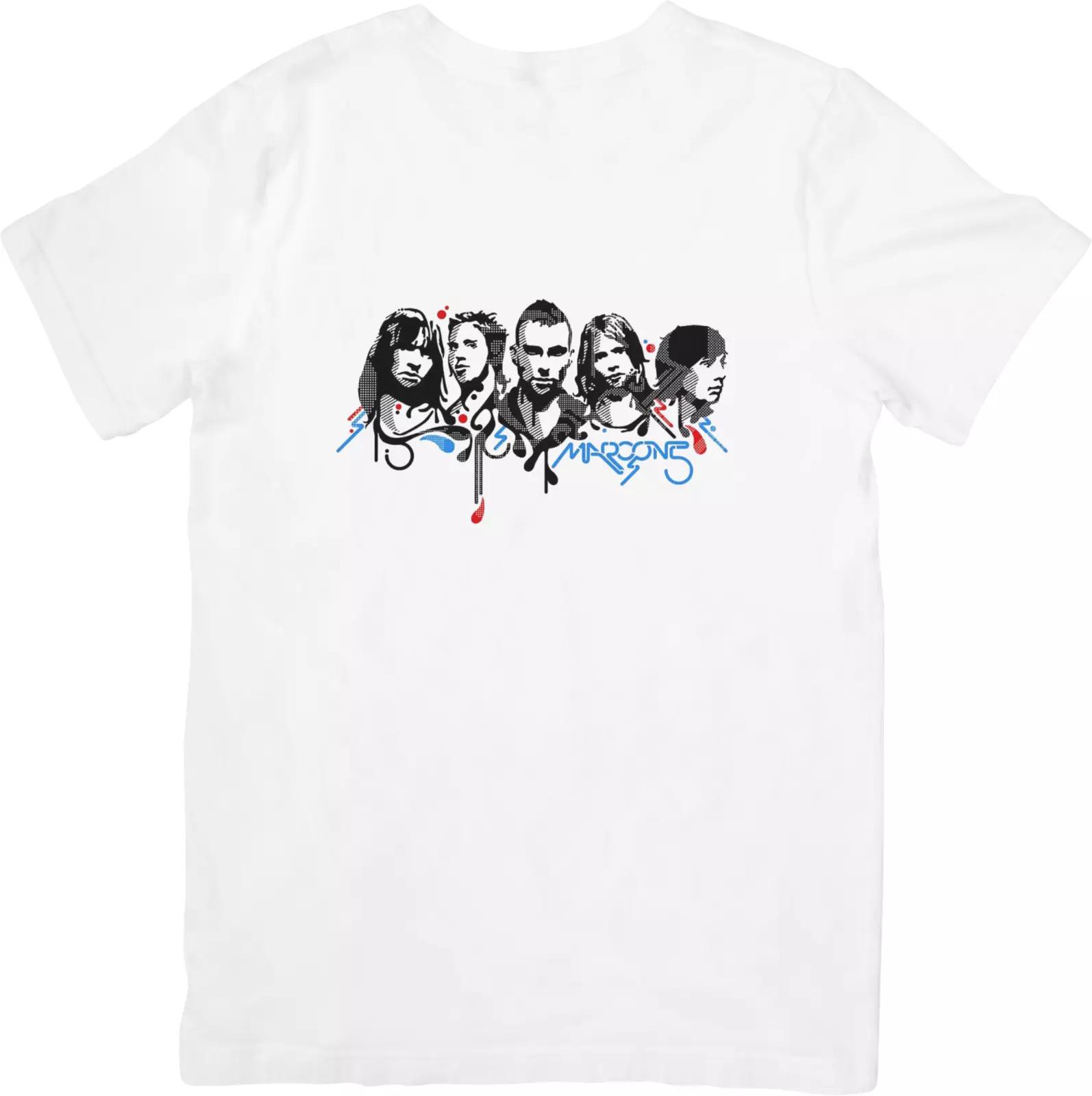 

Maroon 5 Music Unisex Fit suitable for Men & Women Quality Cotton T-Shirt White. M
