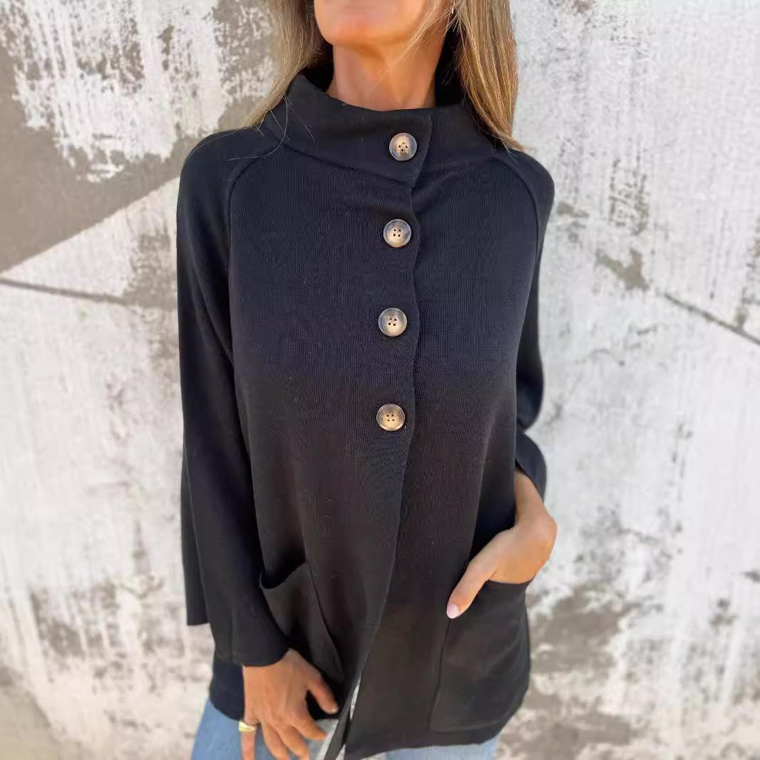 

Женская куртка однобортная с воротником-стойкой, свободного покроя, больших размеров, осень-зима 5XL чёрный