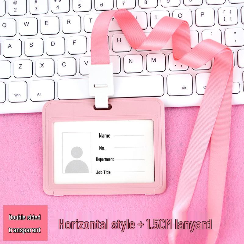 Youhe 6076 Employee ID Badge Holder with Lanyard, Customizable Work ID Card Holder.