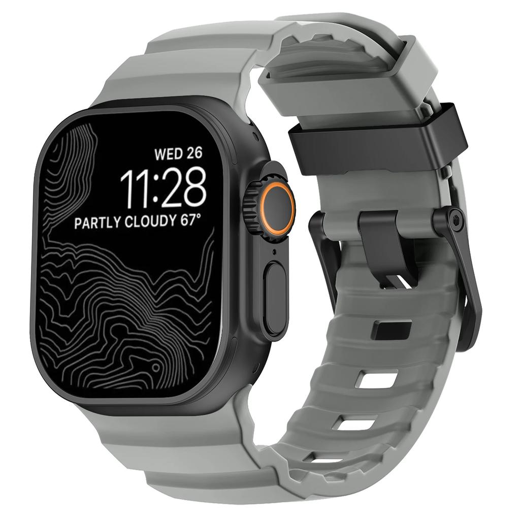 Trail Silicone Band for Apple Watch Ultra 3 2 49mm Strap 46mm 45mm 44mm Sport Bracelet for iWatch Series 11 10 Ultra 9 8 7 6 SE3