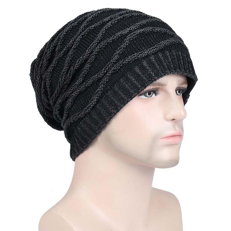 Slouchy Beanie Hat Cap Knit Ski Winter Warm Men Women Solid Knitted Hats