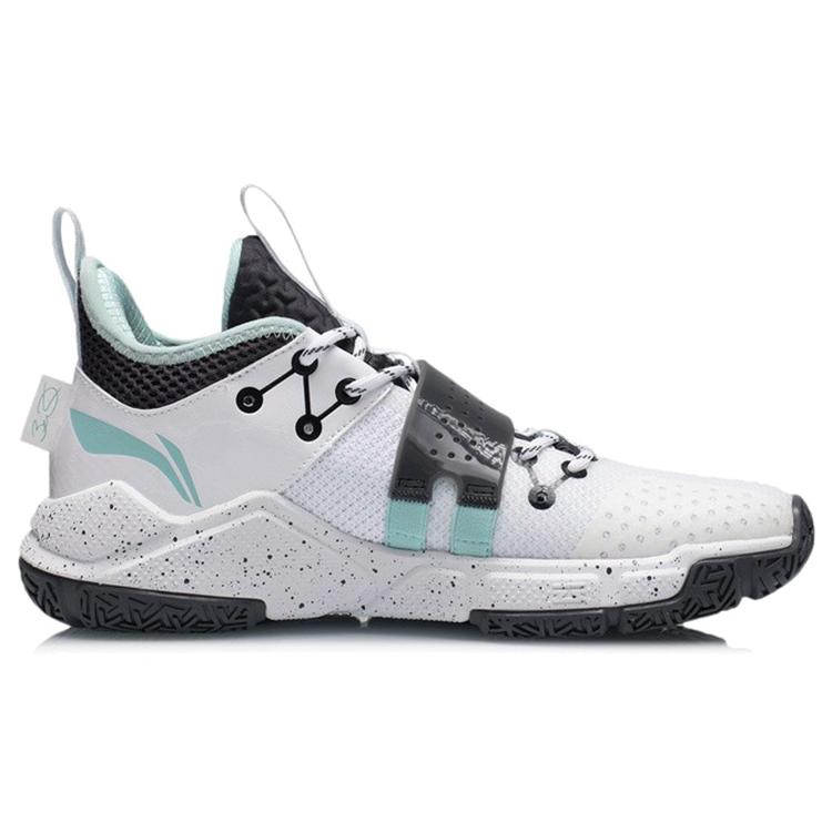 Li Ning Wade Block Textile, Synthetic Leather Cushioning Slip Resistant Abrasion Resistant Coverage Support Low Top ABPR065-1