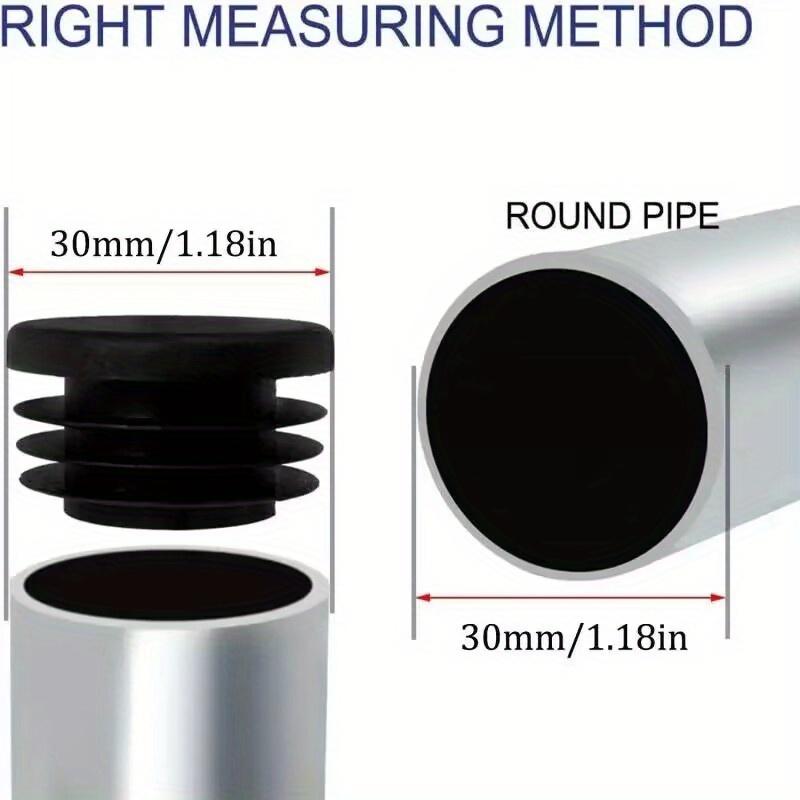 10pcs 30mm Black Plastic Pipe Plugs - for Chairs, Tables, Chair Legs, and Floor Circular End Caps Chair Leg Plugs