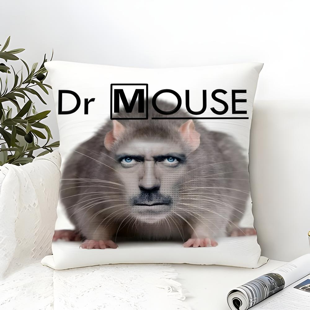 Funny house rat meme Pillow Case linen pillow case sofa home decor cushion cover cushion cove