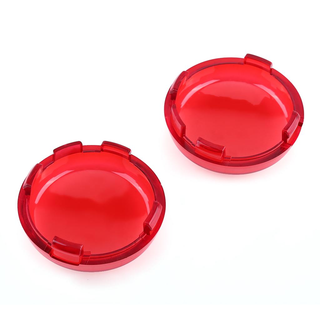2 pcs Motorcycle Turn Signal Light Lens Cover For Dyna Softail Sportster 198615 Red