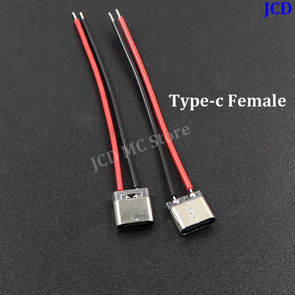 10/5/2PCS 2P Micro USB Male Female JACK Type C USB M / F Welding Wire Connector For Mobile Phone Charging Port Charging Socket