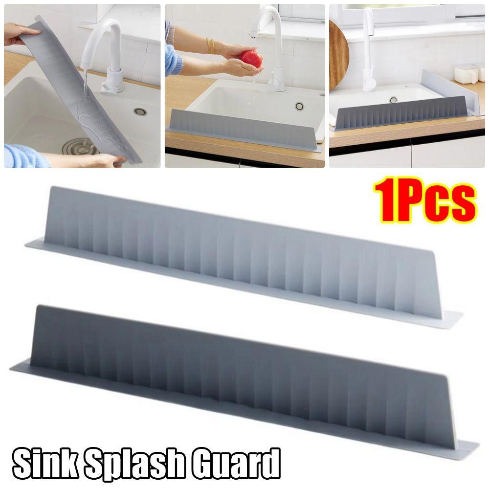 1Pcs Heightenin Sink Splash Guard with Suction Cup Sink Guard Baffle Plate Kitchen Countertop Bar