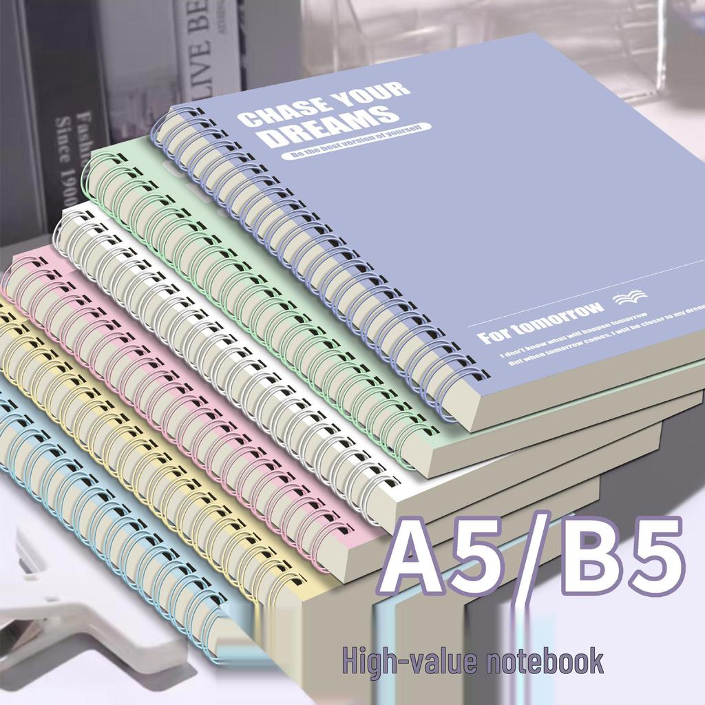Super Thick Spiral Notebook B5, Lined, High Appearance A5, Perfect for High School Exam Prep.