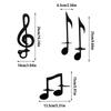 M-Modern-4Pc Music Note Candle Holder Black Music Note Wall Sconce Vintage Art Musical Note Style Candle Holders Iron Easy Insta