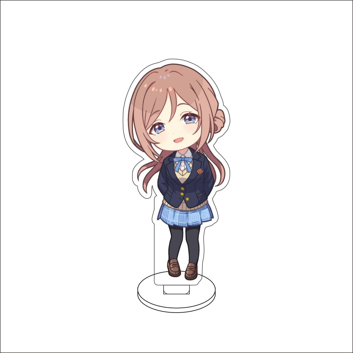 

10CM Anime Gakuen Idol Master Figure Stand ModelHiro Shinosawa/Rinami Himesaki/Saki Hanami Cute Desk Decor Standing Sign Gifts 10CM