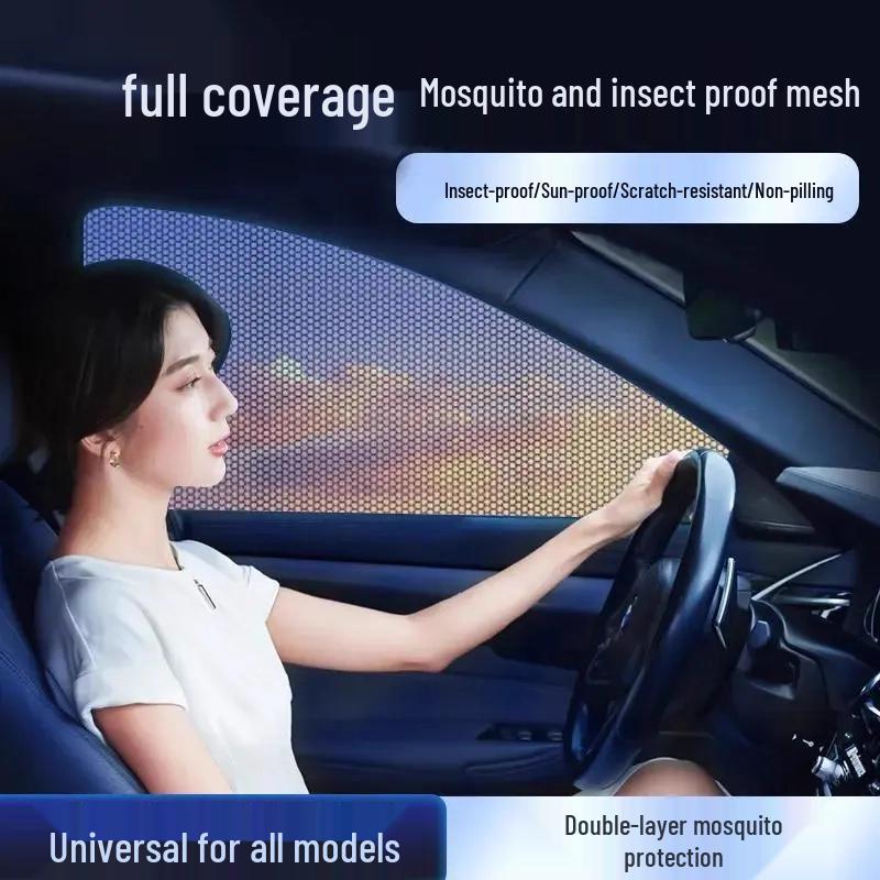 Car Window Mosquito and Insect Sunshade Net Sedan Rear Window - Sunshade & Anti-Mosquito Net