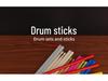Luminous Colored Maple Wood Drumsticks with Nylon Tips - Beginner Model