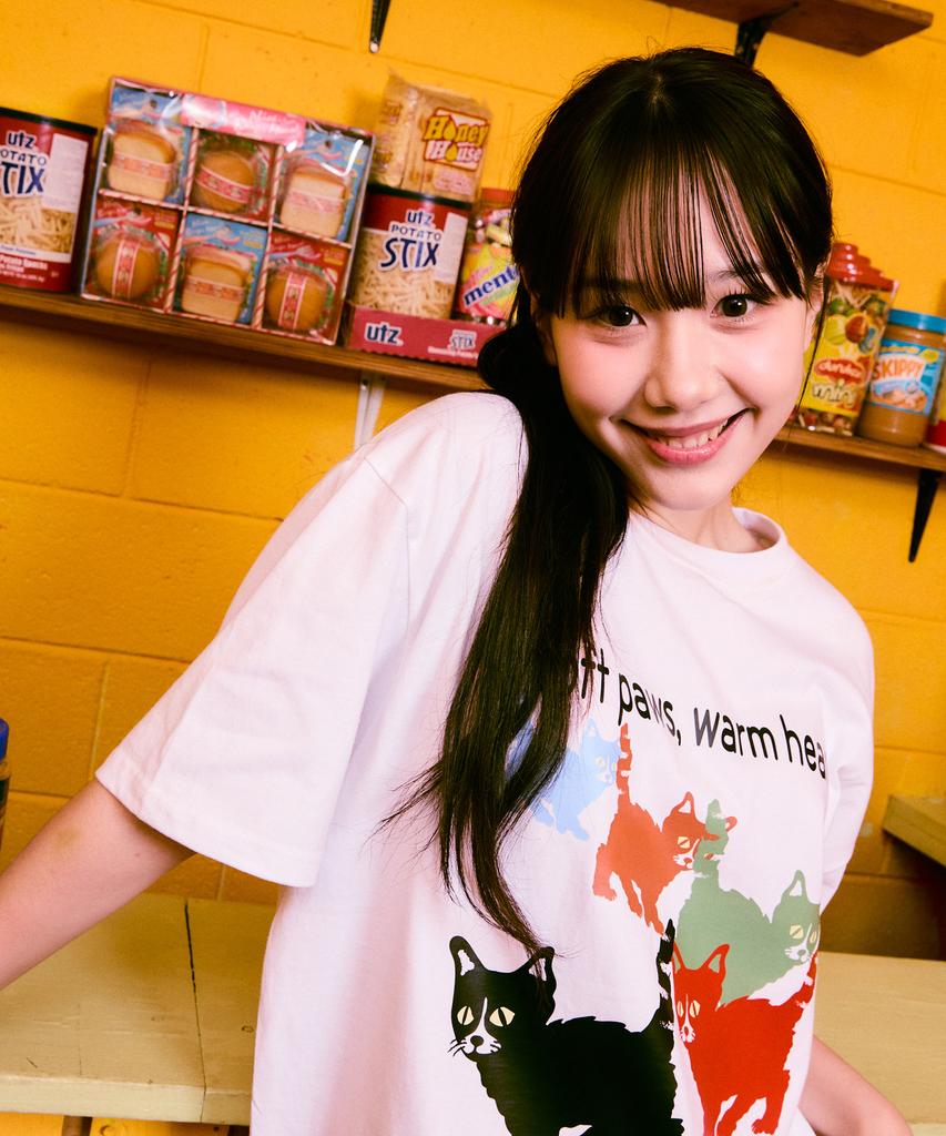 Deulousi [Set] Dw Strawberry Powcat Short Sleeve T-Shirt 2-Piece Set